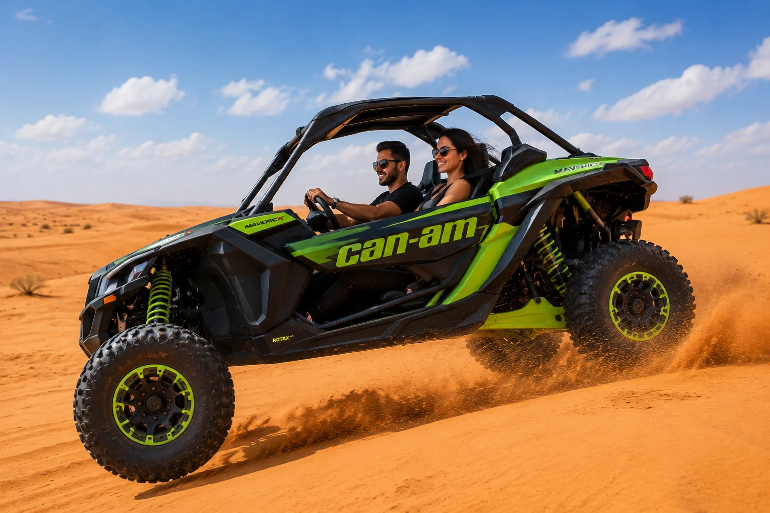 Can-Am Double Seater Buggy - powerful 1000 CC Turbo engine for red dune adventures in Dubai