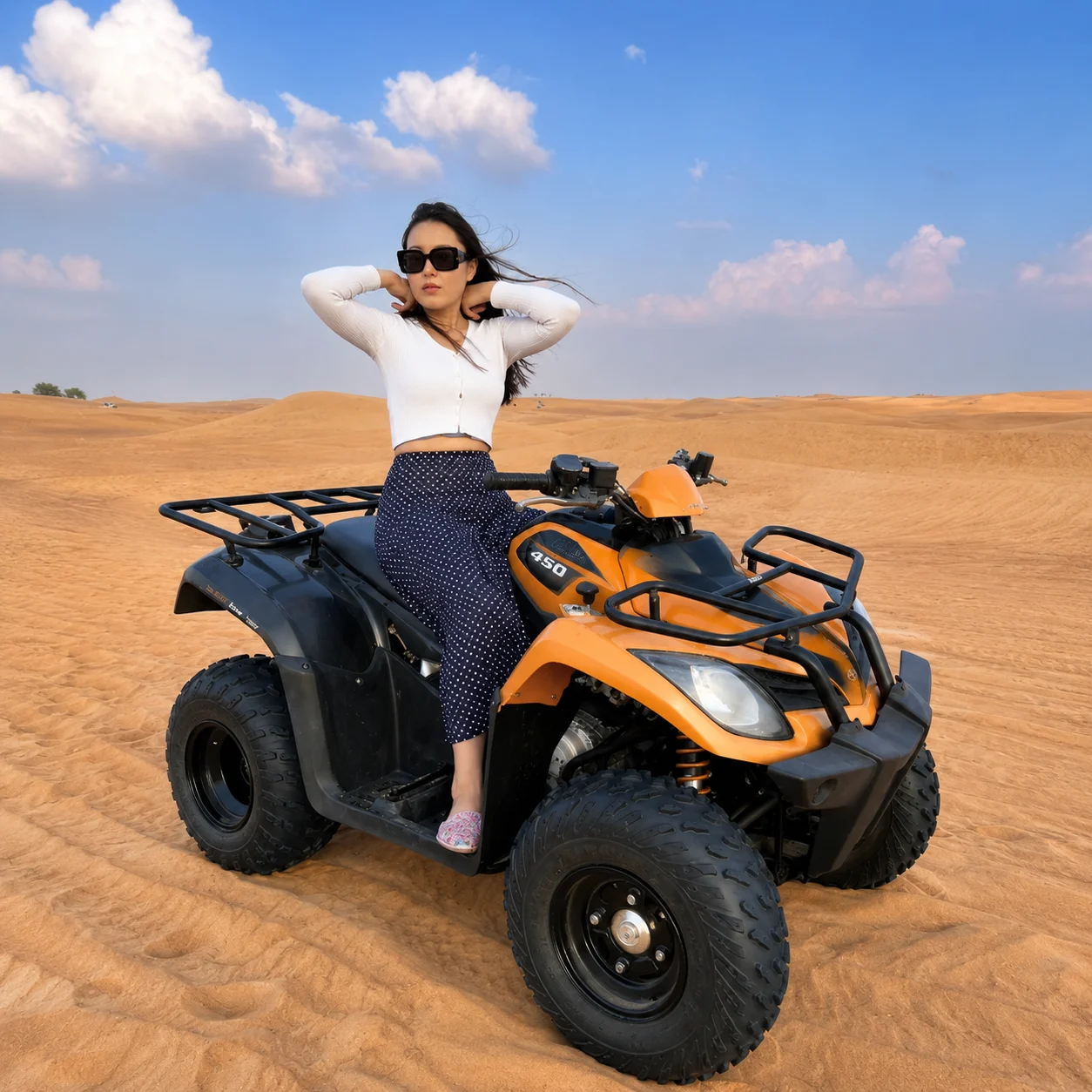 CFMoto 450cc Quad Bike - powerful desert adventure vehicle